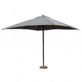 Ombrellone da Giardino Brian Quadrato, Nero/Grigio 3x3m Poliestere/Alluminio