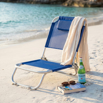 Spiaggina alluminio regolabile, struttura Ø 22 mm, tessuto textilene