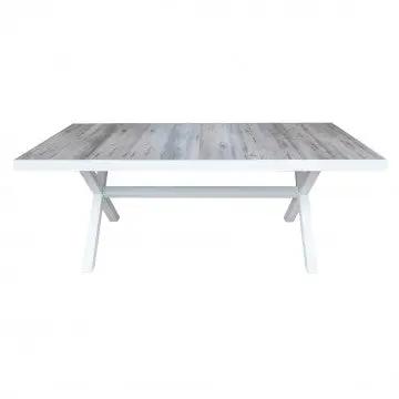 Tavolo Mackay 200 x 100 - struttura in alluminio, piano in ceramica effetto legno
