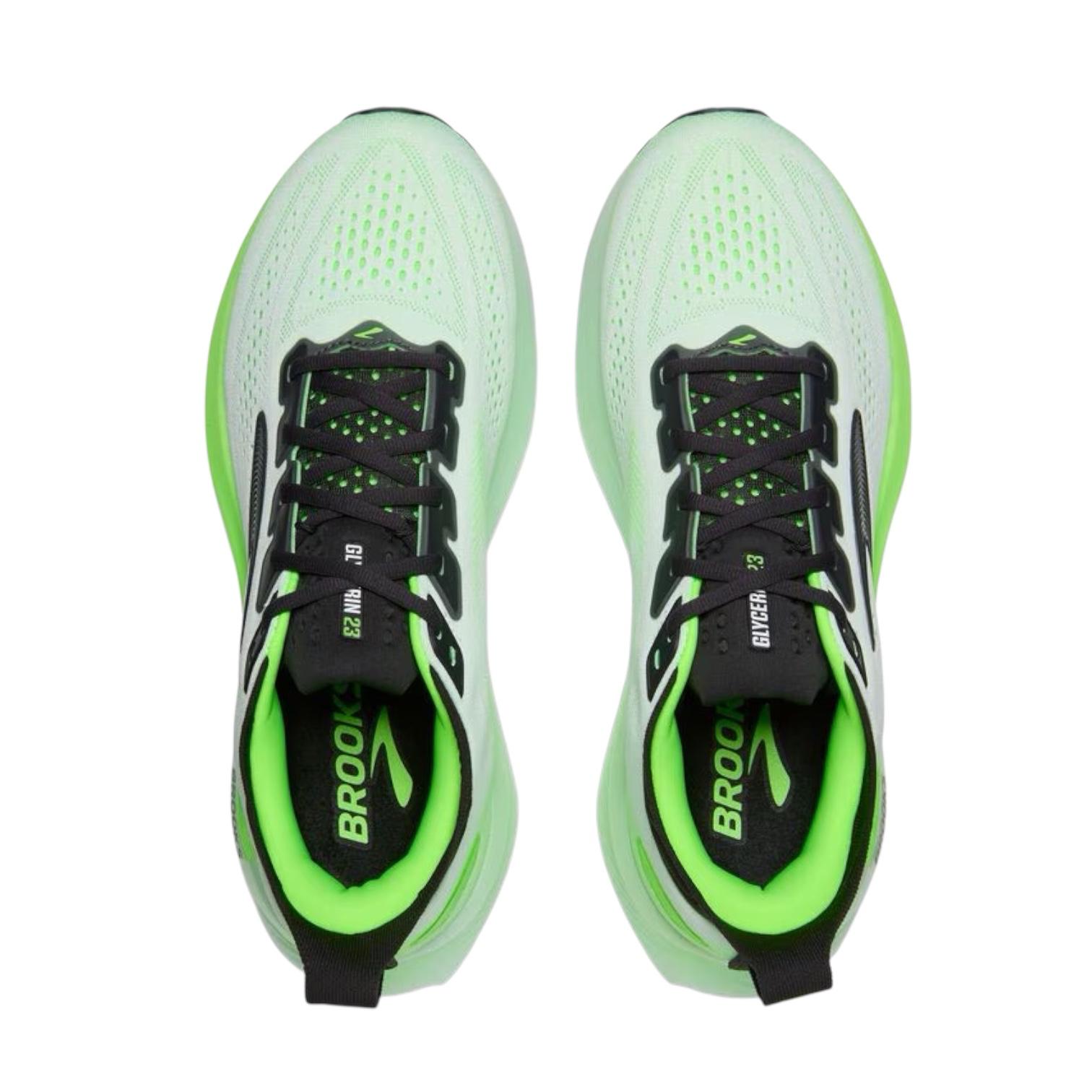 Brooks Scarpa Running Uomo Glycerin 23 Bianco Verde - 110476154