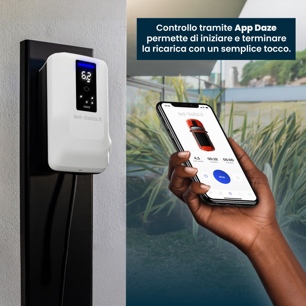 Stazione di Ricarica DazeBox Home S 22kW Trifase con RFID e WiFi