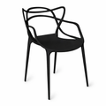 Sedia Horn in polipropilene nera 54x56x81h – Moderna e resistente