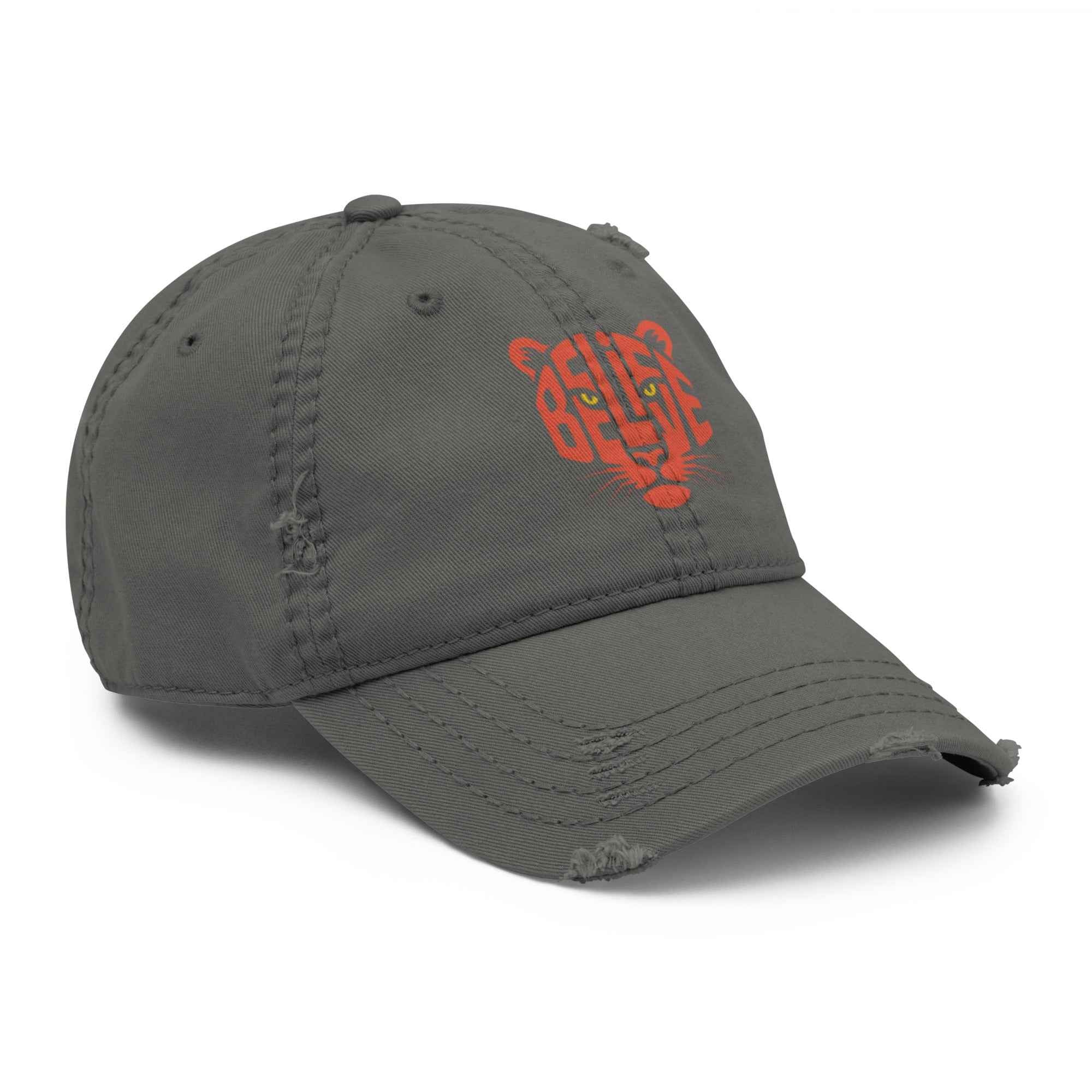 Cappellino Believe Vissuto | Distressed Dad Hat con Stile Autentico