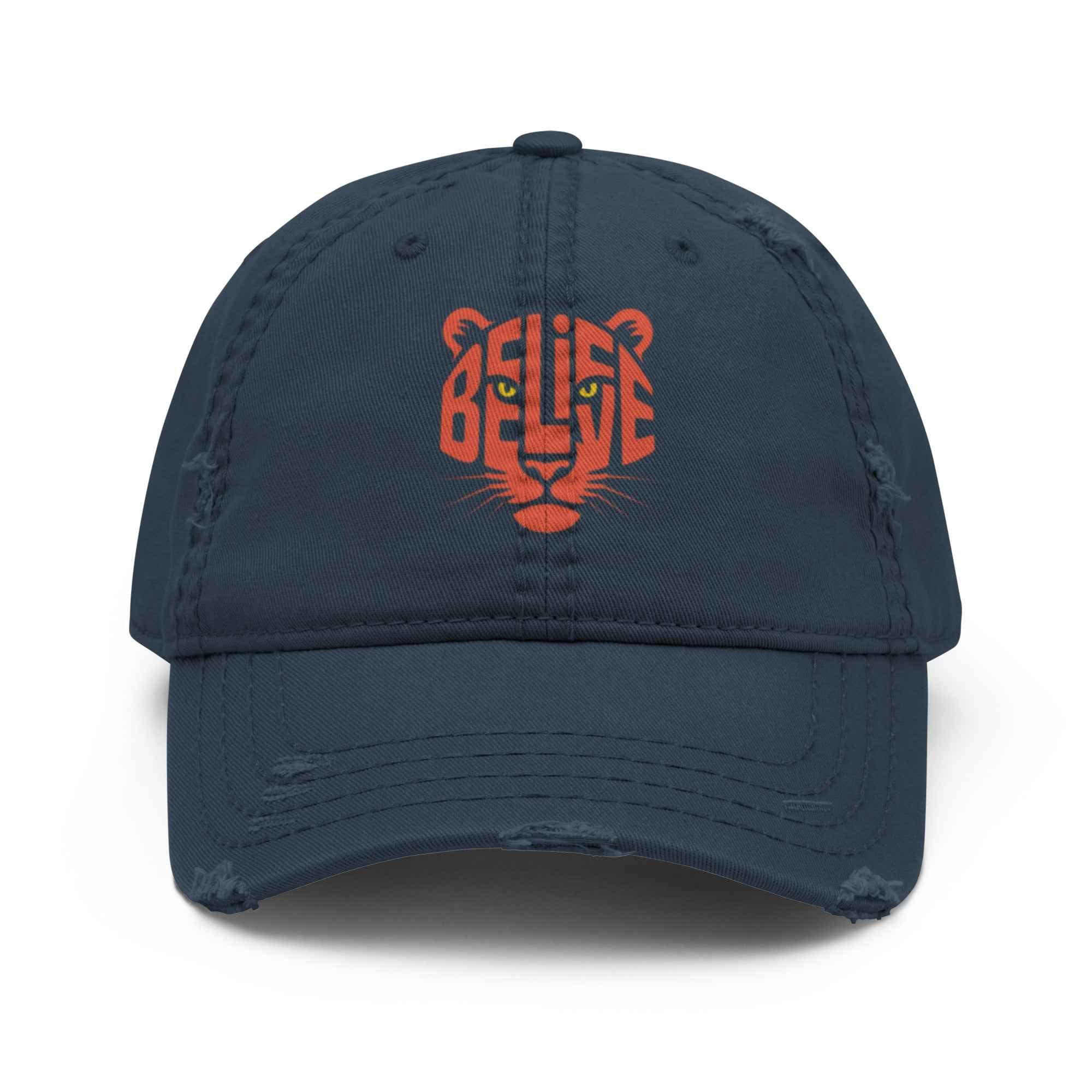 Cappellino Believe Vissuto | Distressed Dad Hat con Stile Autentico