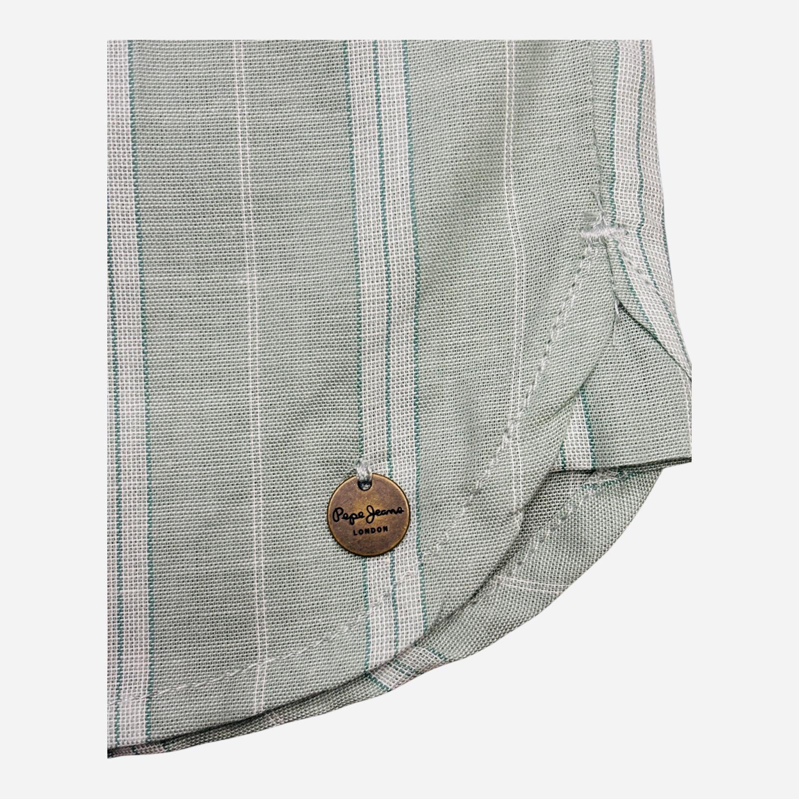 Pepe Jeans camicia a righe da Donna Bain PL2051405 610 Bleach Green