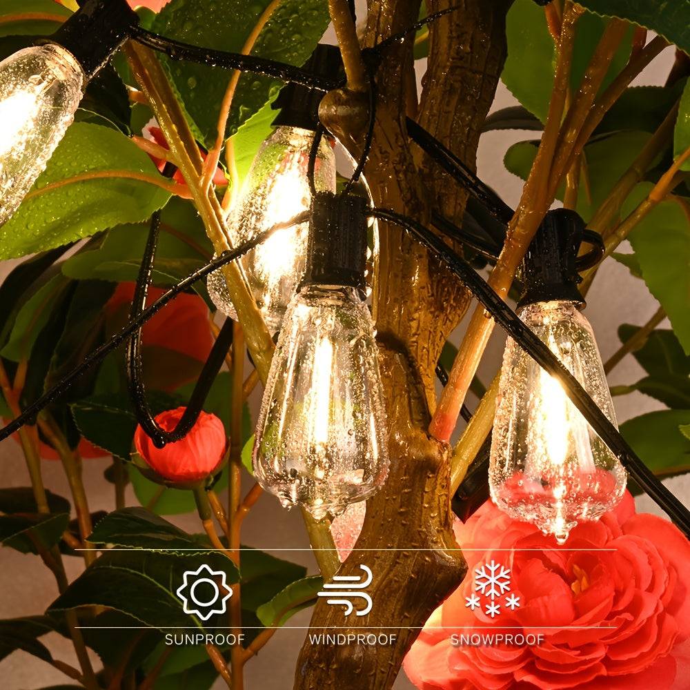 Catena Luminosa LED ST38 30,5 m – Lampadine Edison Dimmerabili Infrangibili per Esterni