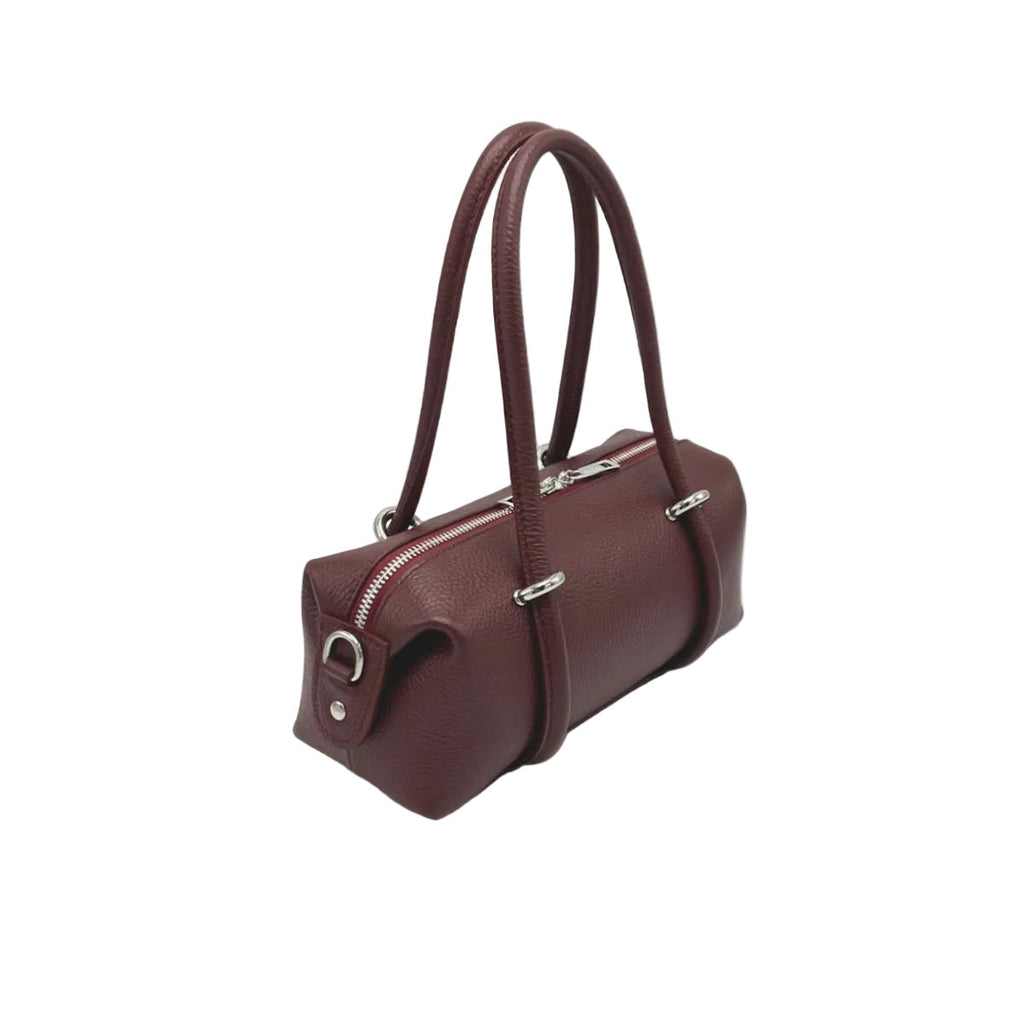 Small East-West Boston Bag in Pebbled Leather