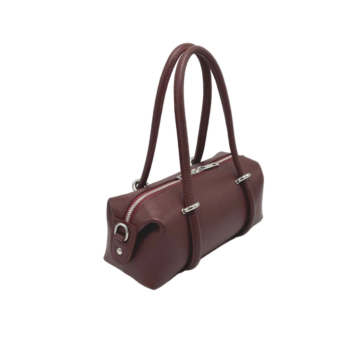 Small East-West Boston Bag in Pebbled Leather