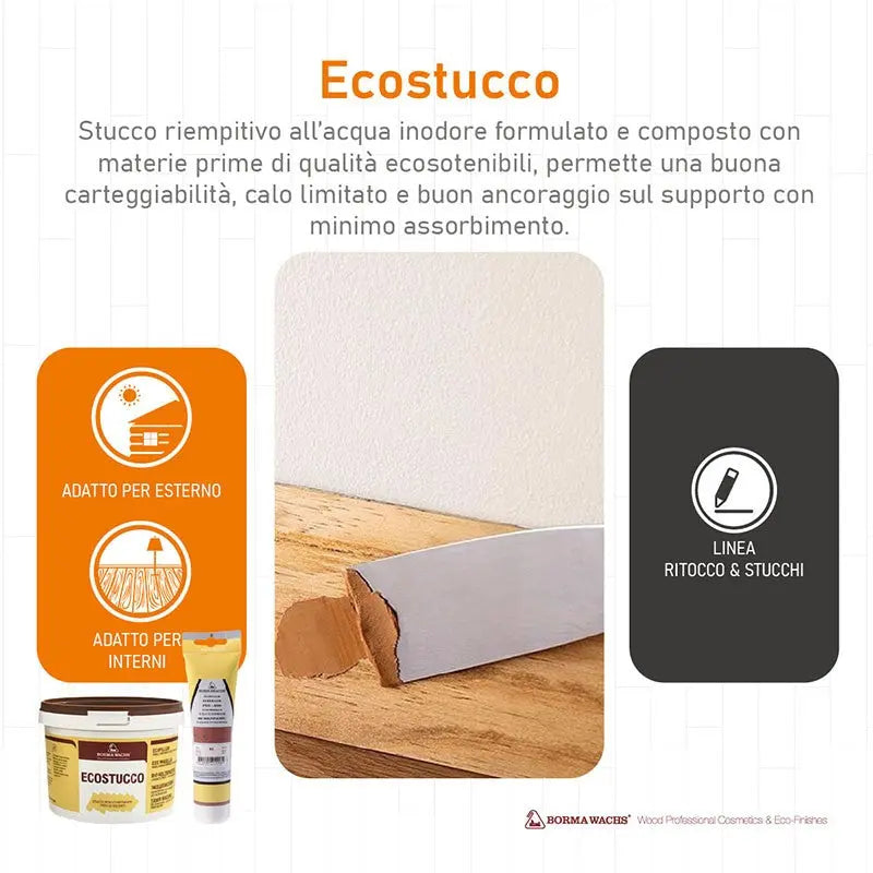 STUCCO BORMA WACHS FINITURA BIANCO (50) IN BARATTOLO DA 1 KG