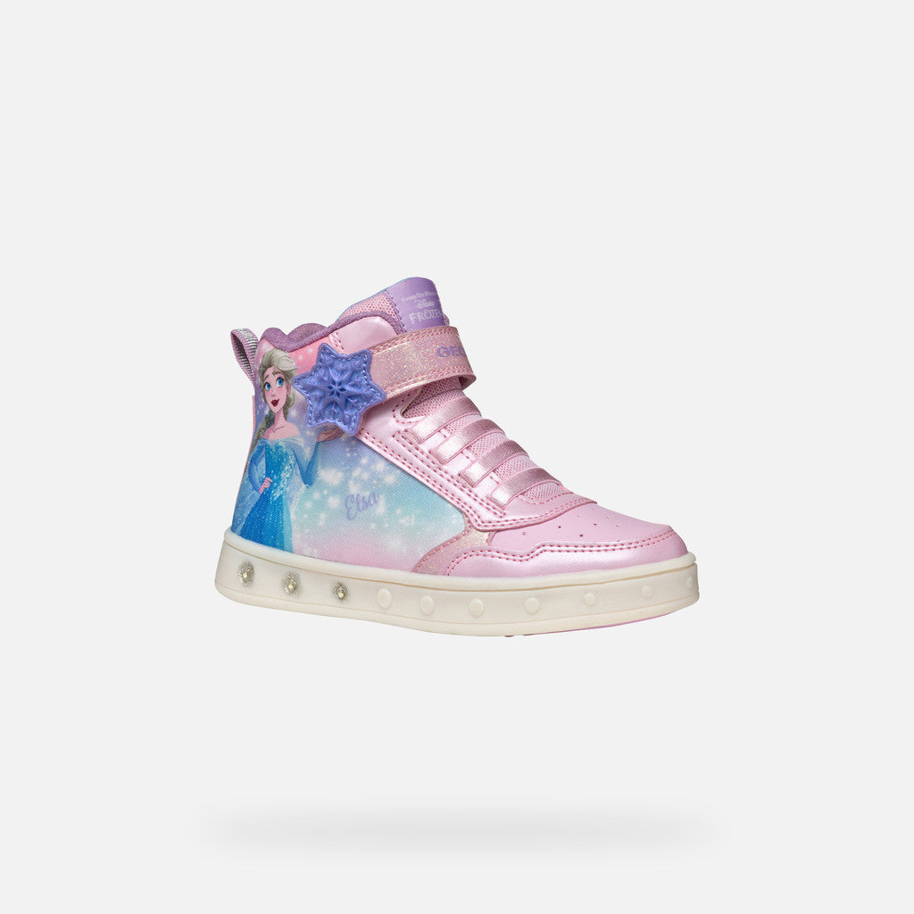 Geox Skylin Disney Frozen - Sneaker Bambina con Luci Rosa