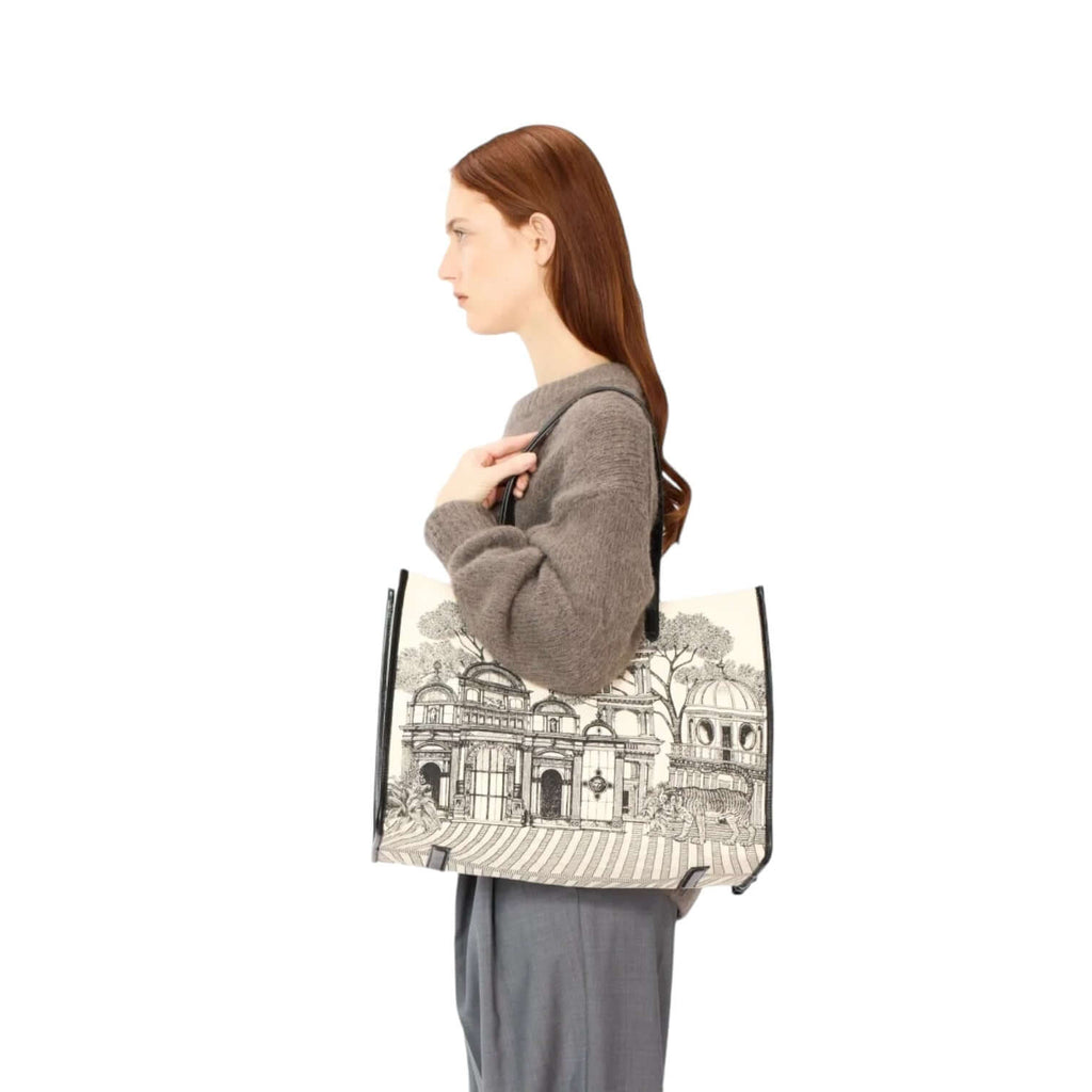 Borsa Shopping Mirage Bianco e Nero