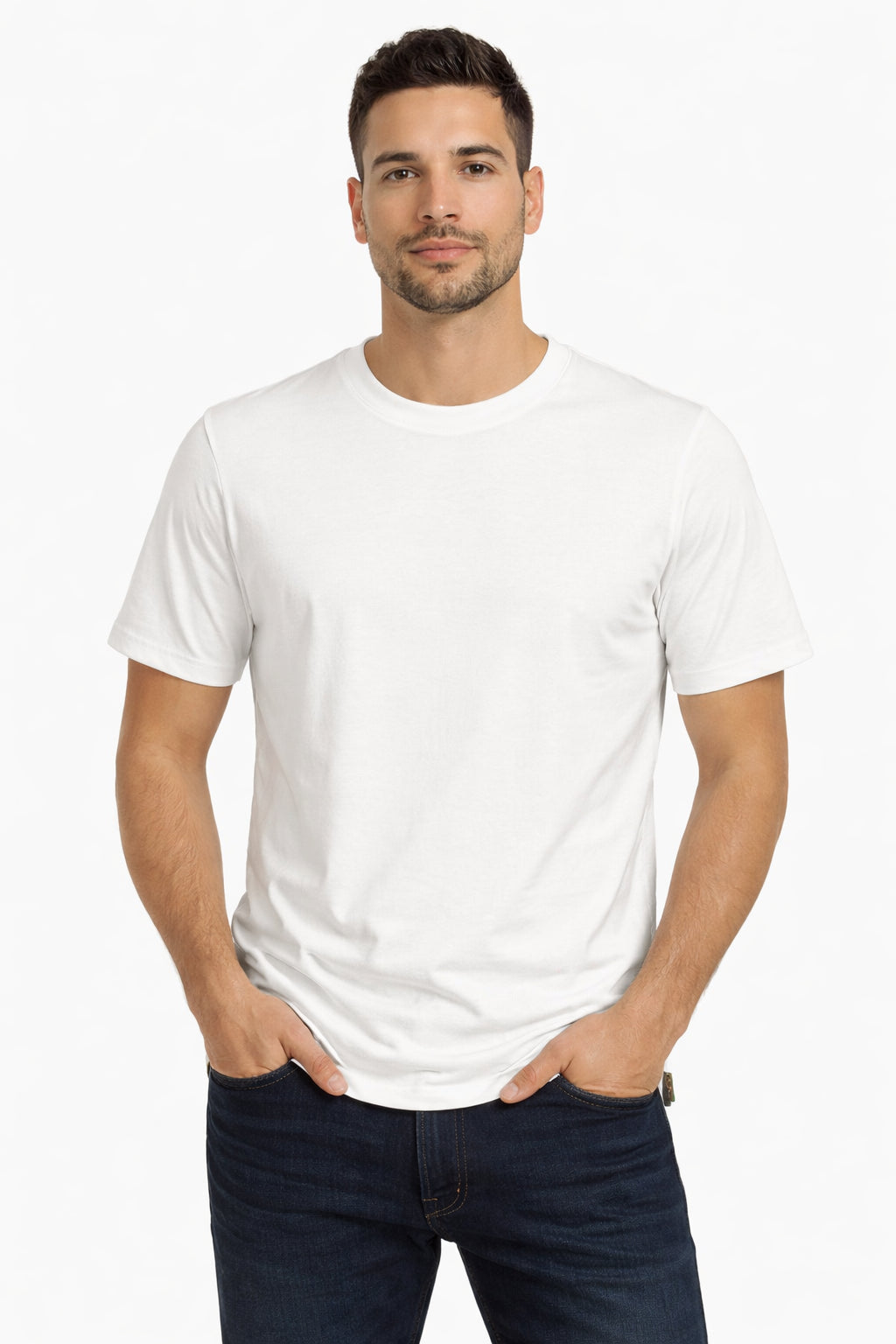 Trez T-shirt Uomo Cotone Piqué TASIK-PC M49985 102 Bianco