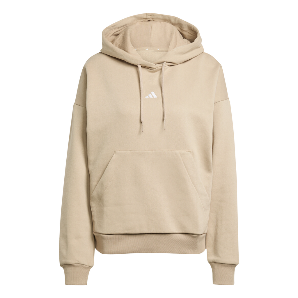 Adidas Felpa da donna cappuccio Essentials Small Logo Feel Cozy JV7310 sabbia