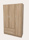 Armadio 3 Ante con 2 Cassetti 120x52 cm Moderno