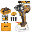 Avvitatore a Impulsi 20V 1/2" 850Nm con 2 Batterie 4.0Ah Ingco