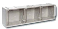 Cassettiera modulare compatta 3 cassetti trasparenti, 600x175x155 mm, resistente agli urti