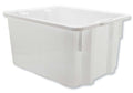 Cassa chiusa PEHD 65 litri bianca – Sovrapponibile, alimentare, 63x44x34 cm