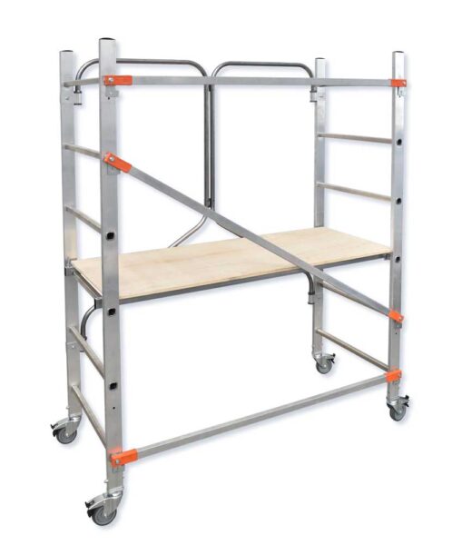 Trabattello Flecto Alluminio Pieghevole con Ruote e Freno 150 kg