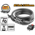 Lucchetto per Bici 10x1200mm – Antifurto con Combinazione e Supporto