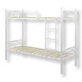 Letto a castello wind 80x190 cm metallo bianco con rete