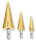 Set 3 Frese Coniche a Gradino HSS Ingco – 4-12 / 4-20 / 4-32 mm