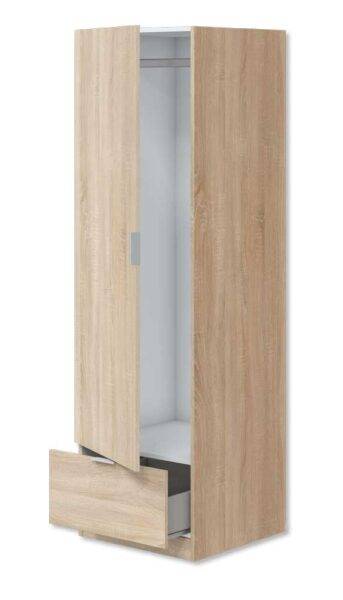 Armadio 1 Anta con Cassetto 50x51x170 cm – Rovere Canadian