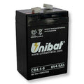 Batteria Servizi SLA Unibat 6V 5Ah Piombo-Acido Sigillata