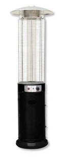Stufa a Fiamma Circolare a Gas con Base Nera – Altezza 180 cm