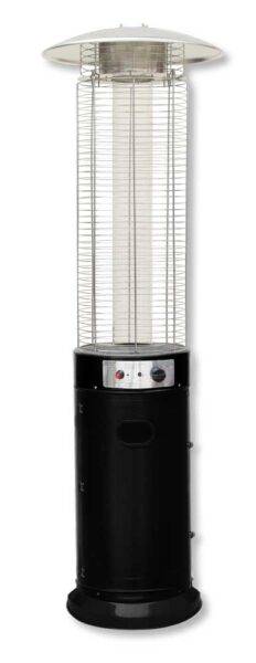 Stufa a Fiamma Circolare a Gas con Base Nera – Altezza 180 cm