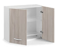 Cappa sottopensile 60 cm aspirante 95W con luce alogena Bianco/Inox