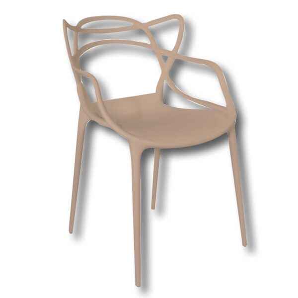Sedia Horn - Polipropilene Monoblocco, Design Moderno, Tortora