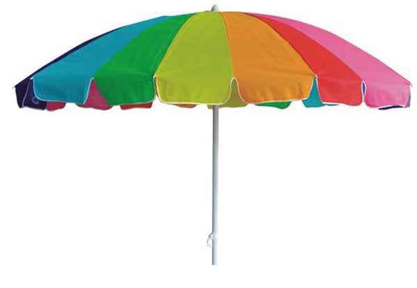 Ombrellone TNT Ø 220 cm - Palo Acciaio, 10 Stecche, Arcobaleno