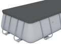Copripiscina rettangolare 549x274 cm in PE con corde e fori drenaggio