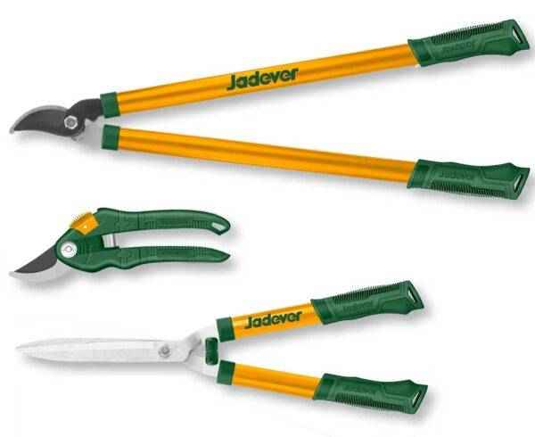 Set 3 Cesoie da Giardino Jadver: Forbice 20cm, Cesoia 55cm, Tronchese 69cm