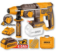 Tassellatore/Demolitore a Batteria 20V – P20S, 2 Batterie 4Ah, Caricabatterie e Valigetta