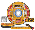 Set 25 dischi abrasivi 115mm x 1,0mm – Taglio acciaio e metallo, box da 25