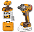 Avvitatore a Impulsi 20V 1/4" 285Nm con 2 Batterie 2.0Ah Ingco