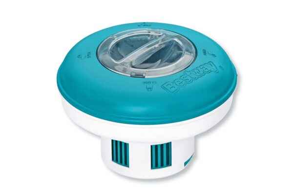 Dispenser cloro galleggiante per pastiglie 200g con regolatore