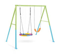Altalena 2 Componenti per Bambini 254x235x200cm - Dondolo Nido e Seggiolino