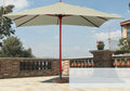 Ombrellone Palo Centrale in Legno 3x4 mt, Copertura Idrorepellente, Ecrù