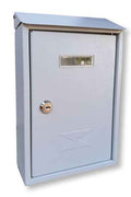 Cassetta Postale Plus in Acciaio Grigio Chiaro con Chiave 220x70x330 mm