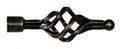 Bastone per Tenda Estensibile Zagabria – Ferro Battuto 120–210 cm, Nero/Oro