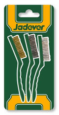 Set 3 Spazzole Abrasive con Setole in Nylon, Ottone e Filo Metallico – 23 cm