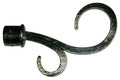 Bastone Tenda Estensibile Atene 120–210 cm in Ferro Battuto Nero con Finitura Oro