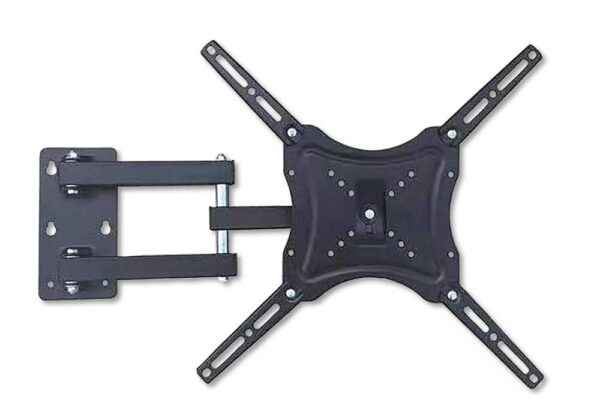 Supporto TV doppio braccio orientabile inclinabile max 65" nero
