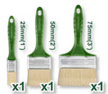Set 3 Pennelli in Setola Bionda per Pittura a Olio – Manico in Plastica
