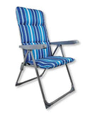 Sedia relax imbottita LYING – Struttura metallo, poliestere, 56x68x108 cm, blu