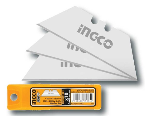 Set 10 lame a trapezio per cutter – 19x61mm, confezione richiudibile
