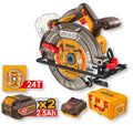 Sega Circolare a Batteria 42V 185 mm Brushless con 2 Batterie 2.5Ah