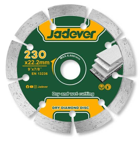 Disco Diamantato Segmentato 230 mm per Taglio Rapido